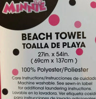 MINNIE MOUSE FASHION DISNEY ORIGINAL LICENSED BEACH TOWEL SUPER  SOFT (27”x54”)