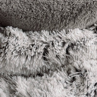 BARROW GRAY COLOR SHAGGY BLANKET WITH SHERPA SOFTY THICK AND WARM CALIFORNIA KING SIZE
