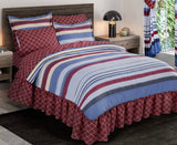 CHICAGO GEOMETRIC DECORATIVE BEDSPREAD COVERLET SET 3 PCS FULL SIZE 60% COTTON AND 40% POLYESTER