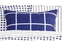 BERING GEOMETRIC SQURED REVERSIBLE COMFORTER SET 4 PCS FULL SIZE 60% COTTON AND 40% POLYESTER