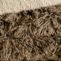 MOKA SHAGGY BLANKET WITH SHERPA SOFTY THICK AND WARM QUEEN SIZE