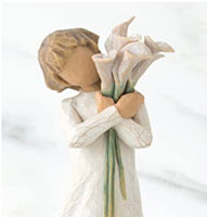 BEAUTIFUL WISHES FIGURE SCULPTURE HAND PAINTING WILLOW TREE BY SUSAN LORDI
