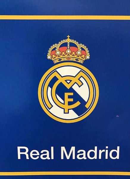 REAL MADRID ORIGINAL LICENSED LUXURY BLANKET VERY SOFT AND WARM THROW SIZE (50”x60”)