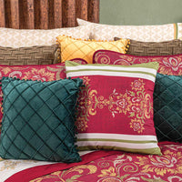 TOSCANA VINTAGE DECORATIVE REVERSIBLE COMFORTER SET 8 PCS QUEEN SIZE