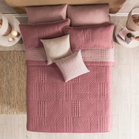 BLUSH COLOR SPECIAL FABRIC ULTRA SLIM DECORATIVE REVERSIBLE COMFORTER 1 PCS TWIN SIZE