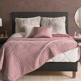 BLUSH COLOR SPECIAL FABRIC ULTRA SLIM DECORATIVE REVERSIBLE COMFORTER 1 PCS TWIN SIZE