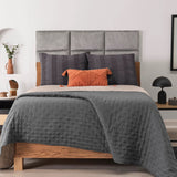 GRAY COLOR SPECIAL FABRIC ULTRA SLIM DECORATIVE REVERSIBLE COMFORTER 1 PCS KING SIZE