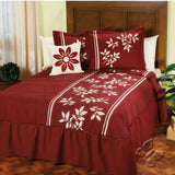 MONARCH FLOWERS BEDSPREAD SET 5 PCS KING SIZE